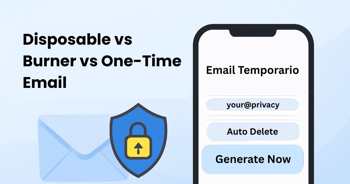 Disposable Email vs Burner Email vs One-Time Email